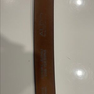 ALDO Chestnut Leather Belt